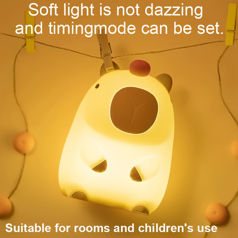 Adorable Capybara Night Light - Multiple Brightness Settings