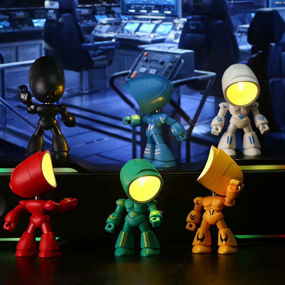 Cubidupi 1 Mini Night Light, LED Cartoon Cute Robot Design Light, Desktop Decoration, Desk Lamp, Holiday Gift, Ideal Gift For Bothday