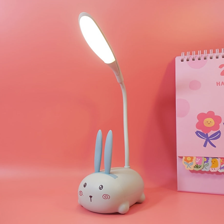 Adorable Animal LED Night Light Lamp, Mini Cartoon Table Lamp, Portable LED Night Light, Cute Desk Lamp, Foldable USB Rechargeable Reading Light for Bedroom