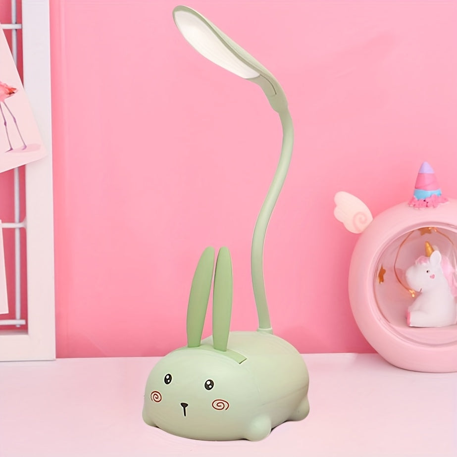 Adorable Animal LED Night Light Lamp, Mini Cartoon Table Lamp, Portable LED Night Light, Cute Desk Lamp, Foldable USB Rechargeable Reading Light for Bedroom