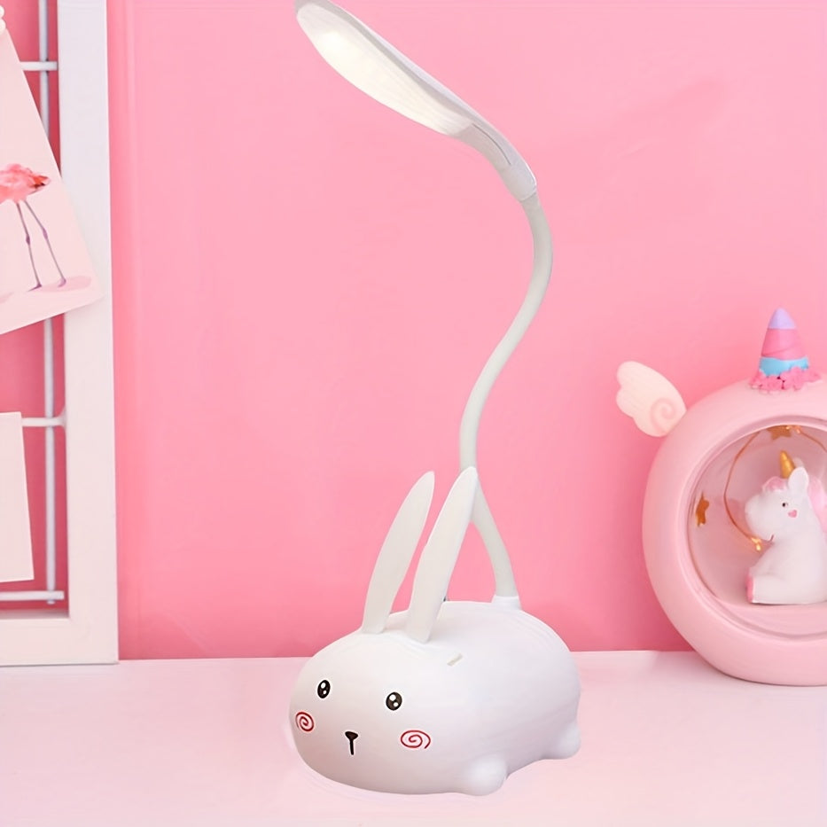 Adorable Animal LED Night Light Lamp, Mini Cartoon Table Lamp, Portable LED Night Light, Cute Desk Lamp, Foldable USB Rechargeable Reading Light for Bedroom