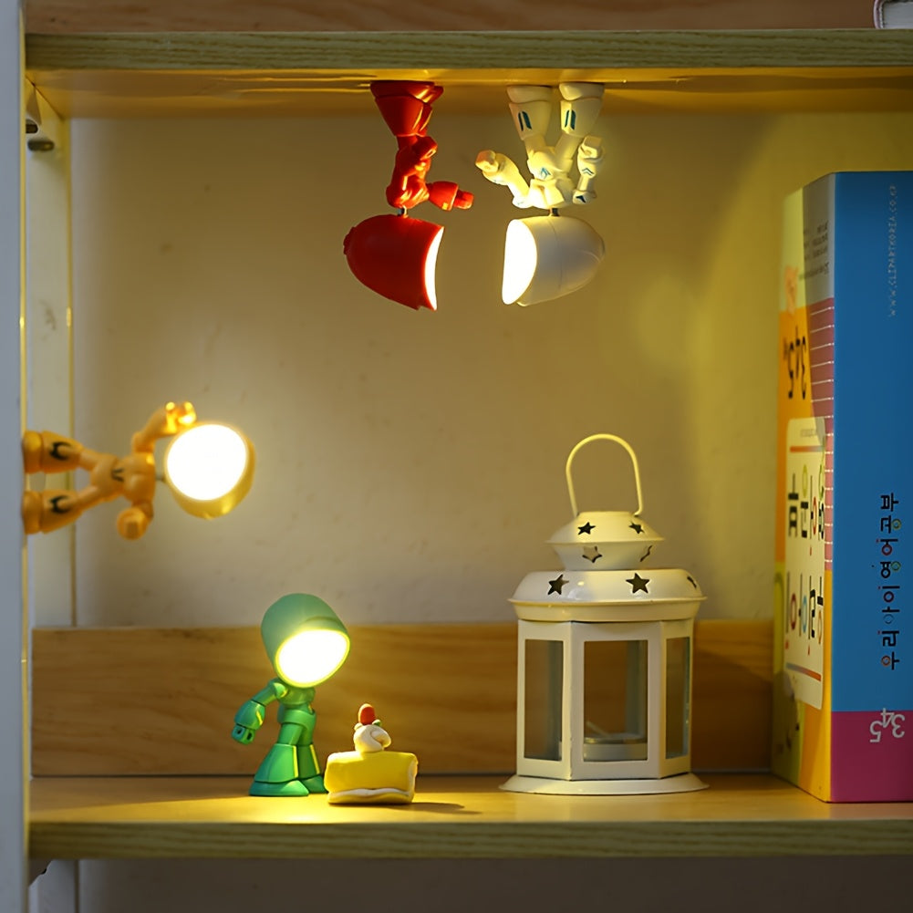 Cubidupi 1 Mini Night Light, LED Cartoon Cute Robot Design Light, Desktop Decoration, Desk Lamp, Holiday Gift, Ideal Gift For Bothday