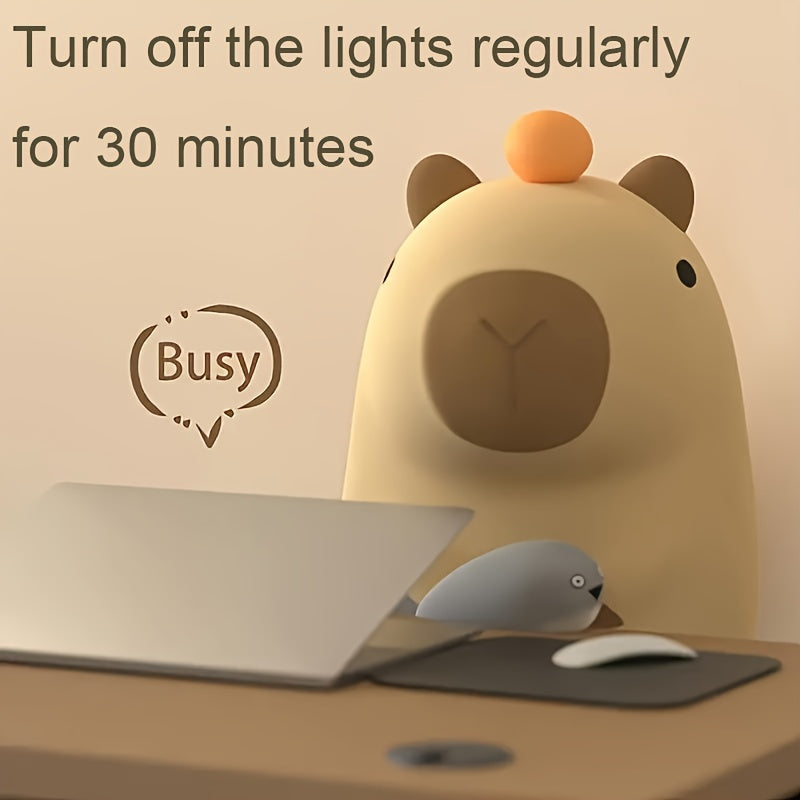Adorable Capybara Night Light - Multiple Brightness Settings