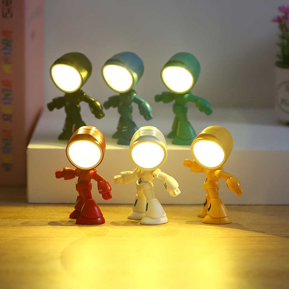 Cubidupi 1 Mini Night Light, LED Cartoon Cute Robot Design Light, Desktop Decoration, Desk Lamp, Holiday Gift, Ideal Gift For Bothday