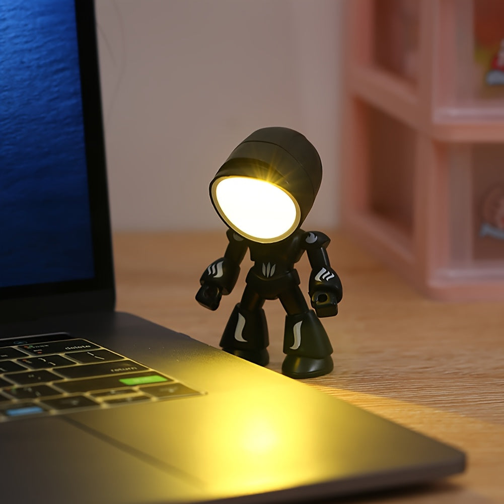 Cubidupi 1 Mini Night Light, LED Cartoon Cute Robot Design Light, Desktop Decoration, Desk Lamp, Holiday Gift, Ideal Gift For Bothday