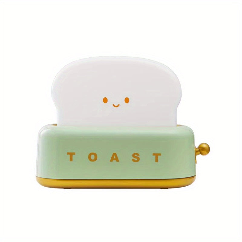 Cute Bread Machine Night Light with Adjustable Brightness - USB Rechargeable LED Toast Light, Modern Plastic Design for Bedroom Bedside, Timer & Sleep Aid, Perfect Gift for Home Decor, Bedside Lamp, Playful Design, Durable Plastic