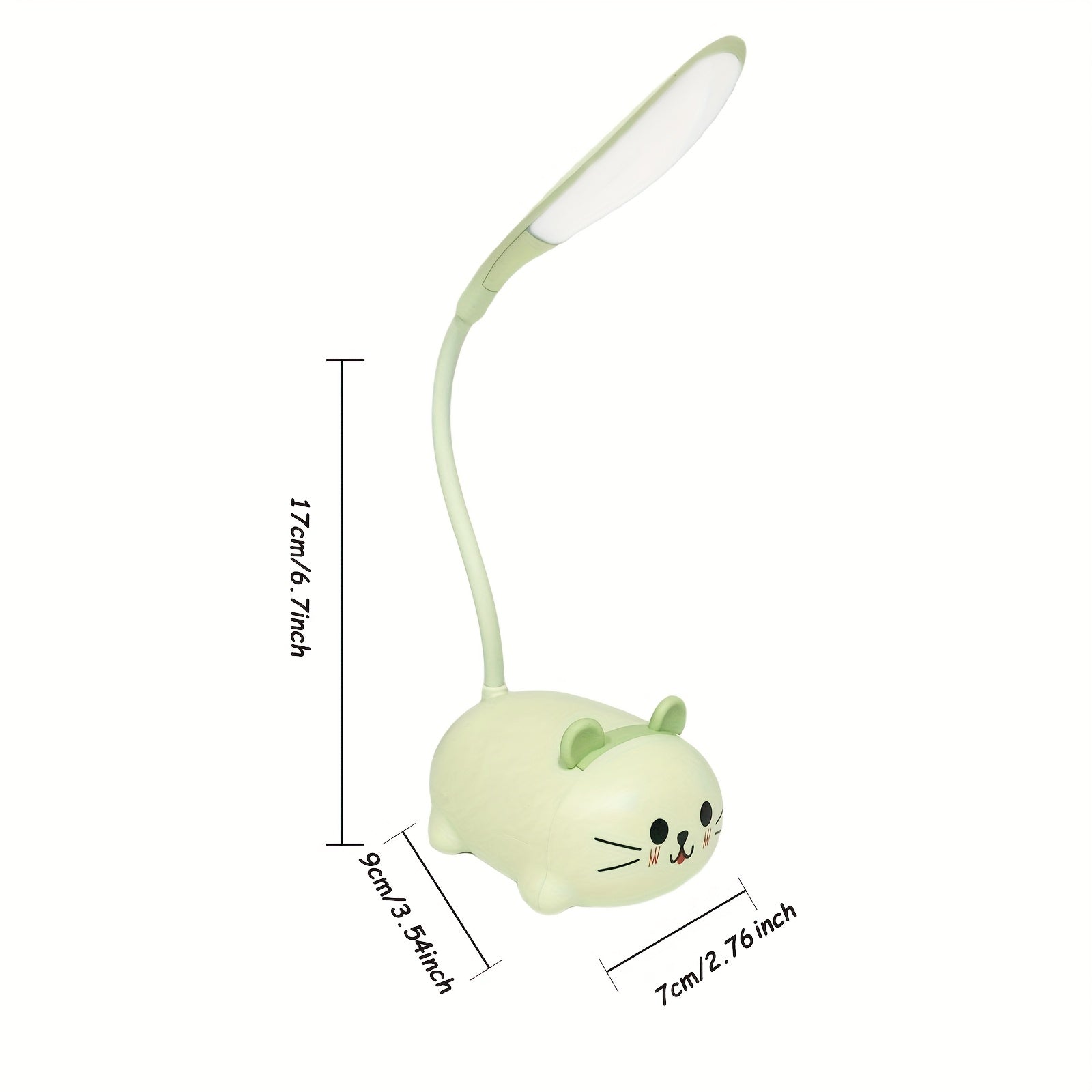 Adorable Animal LED Night Light Lamp, Mini Cartoon Table Lamp, Portable LED Night Light, Cute Desk Lamp, Foldable USB Rechargeable Reading Light for Bedroom